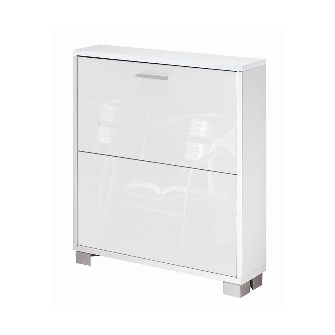 Scarpiera a due ante a ribalta dal design compatto - 80 x 70 x 18 cm - 36
