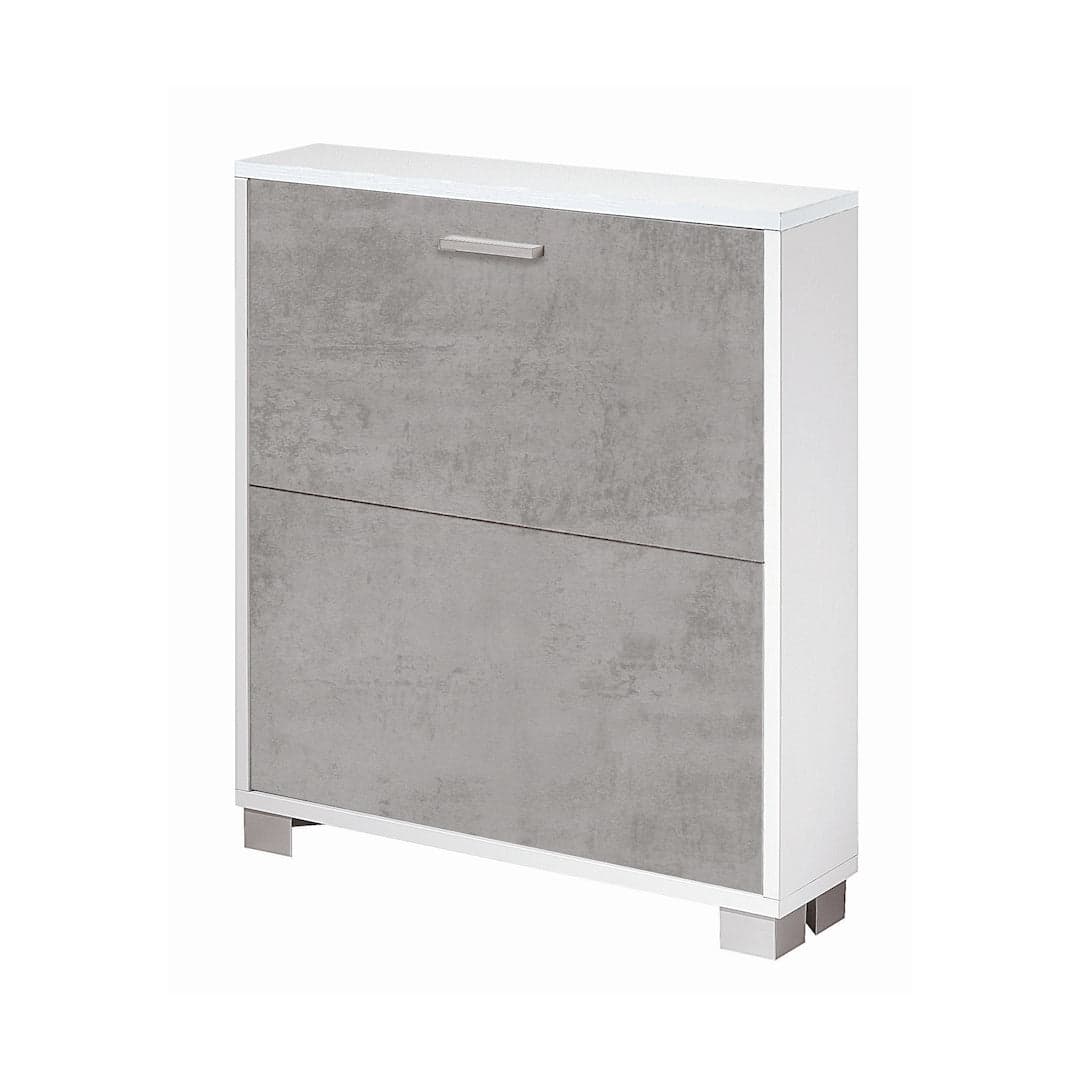 Scarpiera a due ante a ribalta dal design compatto - 80 x 70 x 18 cm - 2