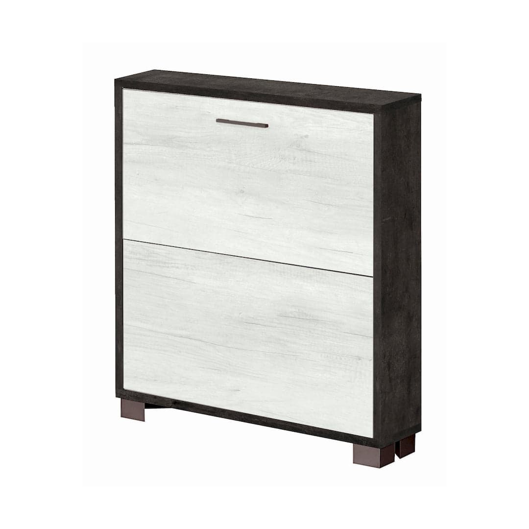 Scarpiera a due ante a ribalta dal design compatto - 80 x 70 x 18 cm - 14