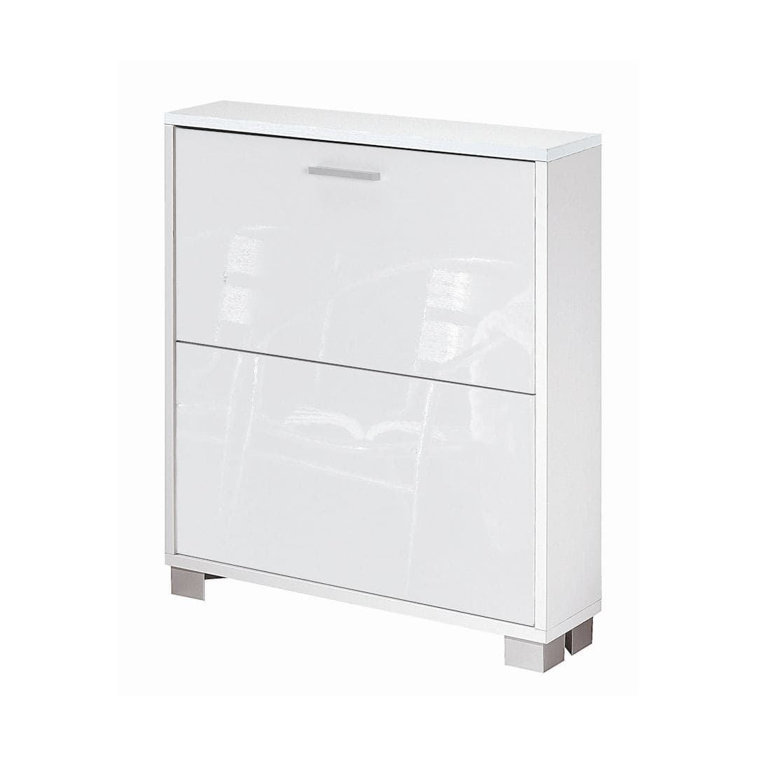 Scarpiera a due ante a ribalta dal design compatto - 80 x 70 x 18 cm - 17