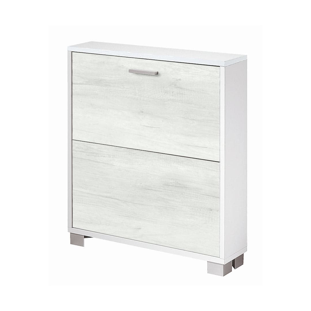Scarpiera a due ante a ribalta dal design compatto - 80 x 70 x 18 cm - 3