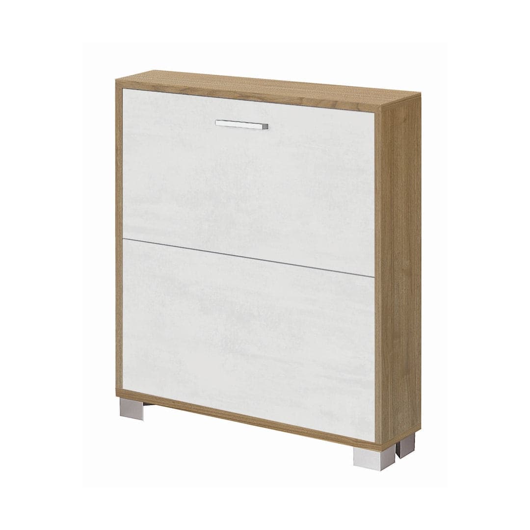 Scarpiera a due ante a ribalta dal design compatto - 80 x 70 x 18 cm - 9