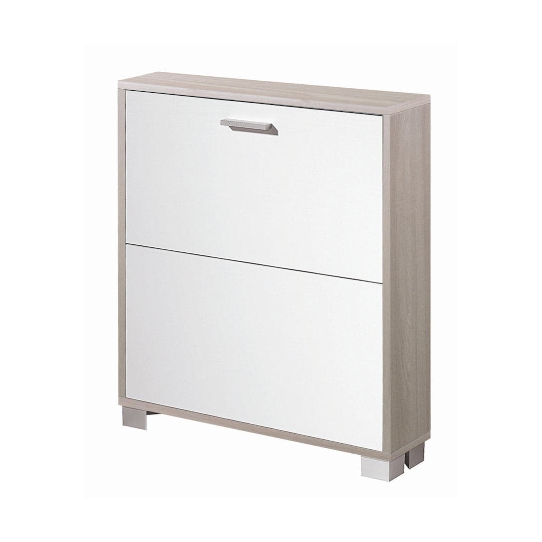 Scarpiera a due ante a ribalta dal design compatto - 80 x 70 x 18 cm - 10