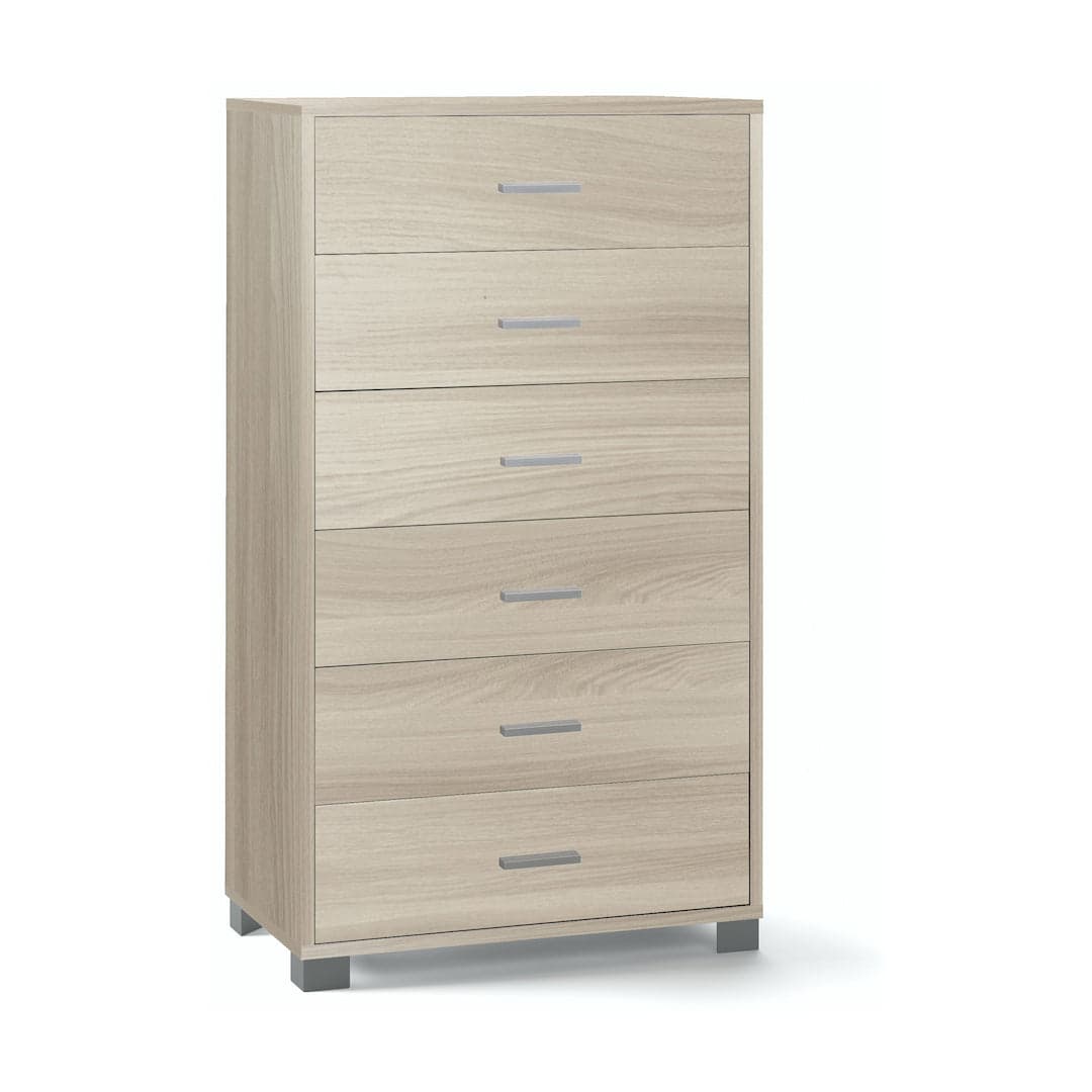 Cassettiera a sei cassetti spaziosa dal design moderno - 124 x 70 x 41 cm - 37