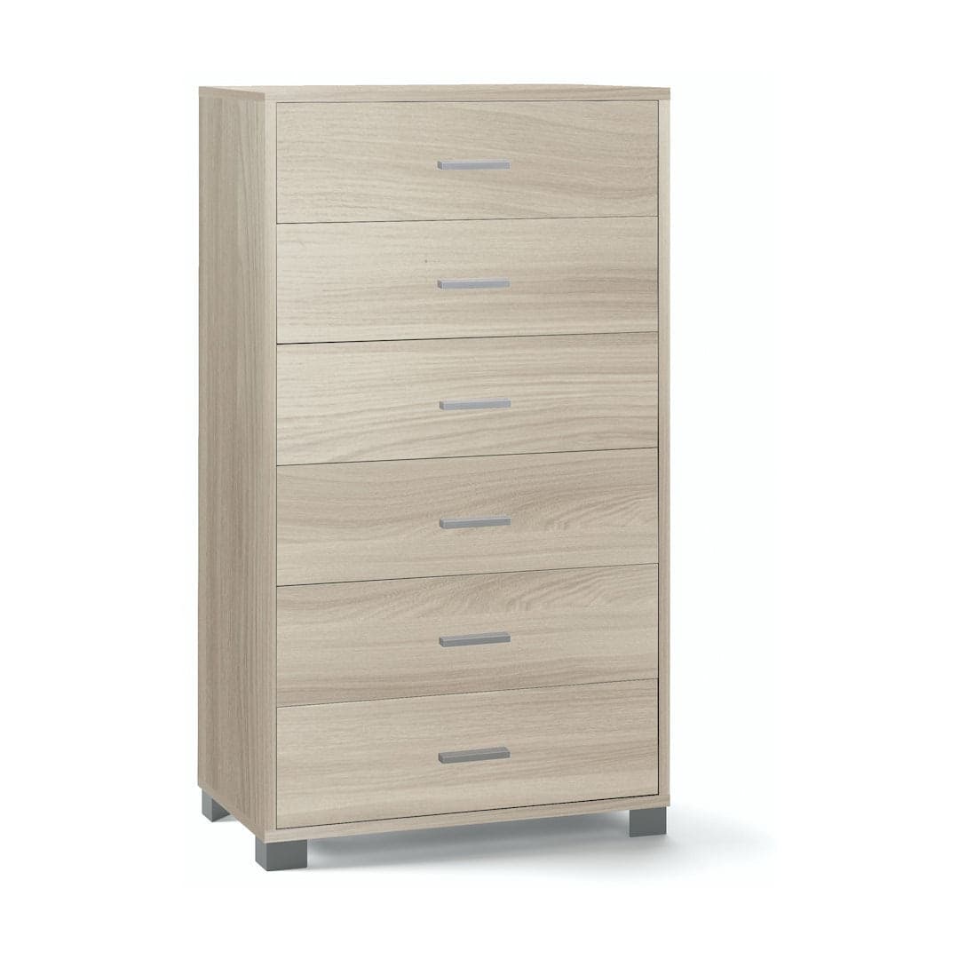 Cassettiera a sei cassetti spaziosa dal design moderno - 124 x 70 x 41 cm - 14