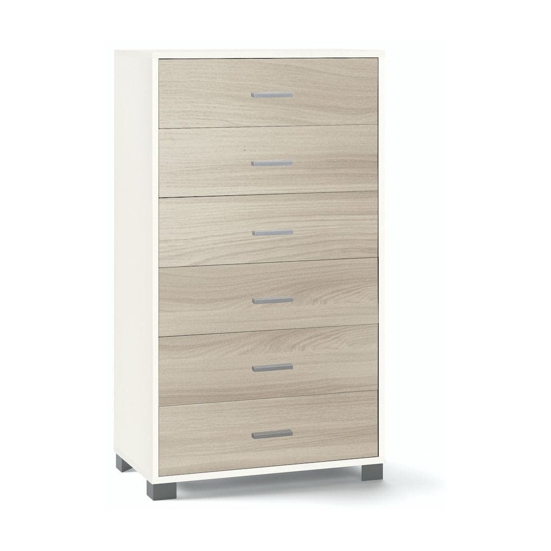Cassettiera a sei cassetti spaziosa dal design moderno - 124 x 70 x 41 cm - 3