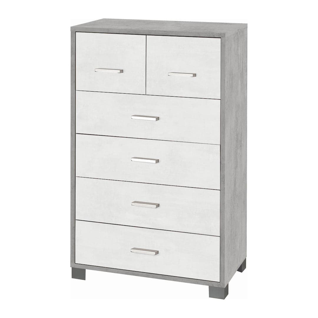 Cassettiera moderna a sei cassetti con design minimal - 112 x 70 x 29 cm - 32