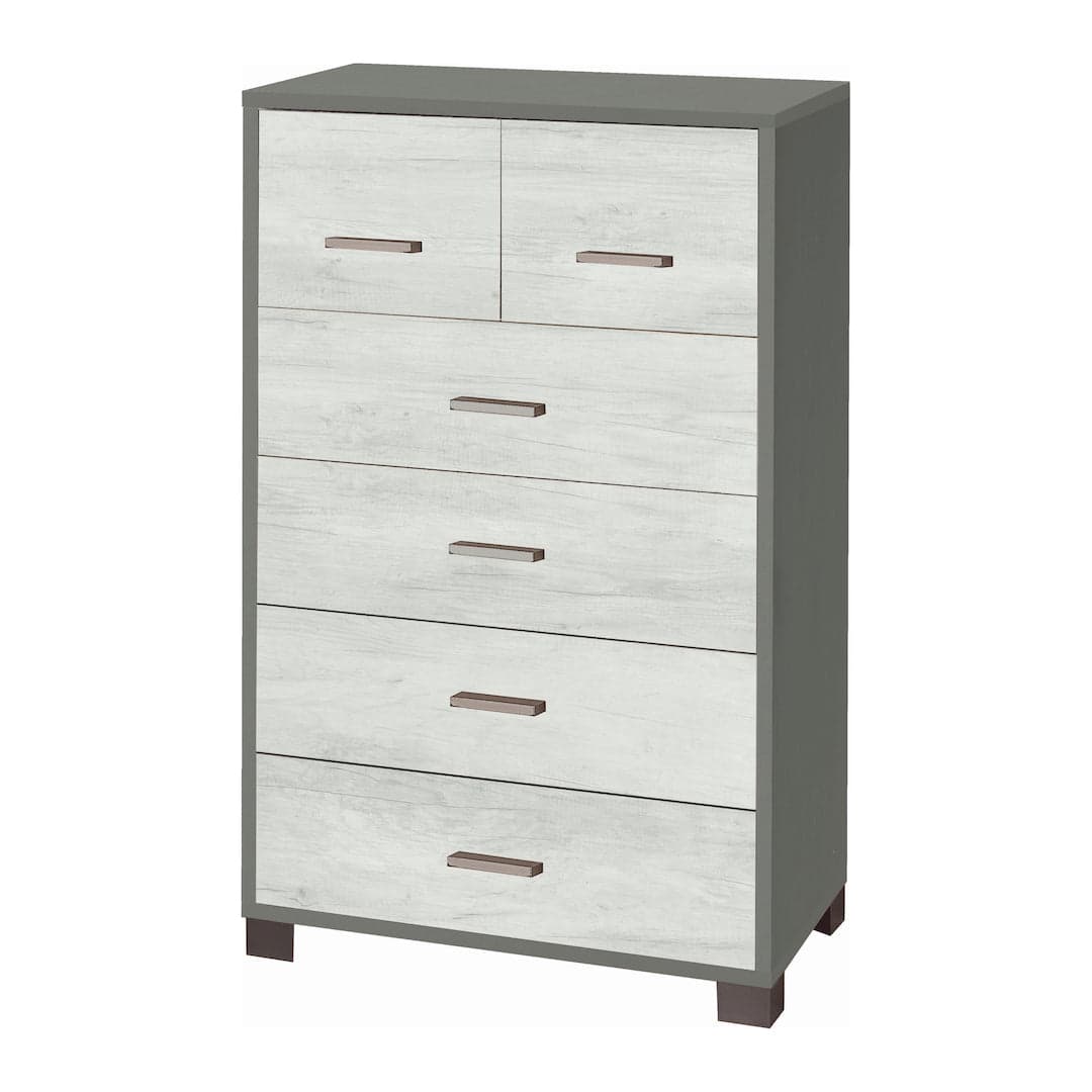 Cassettiera moderna a sei cassetti con design minimal - 112 x 70 x 29 cm - 16