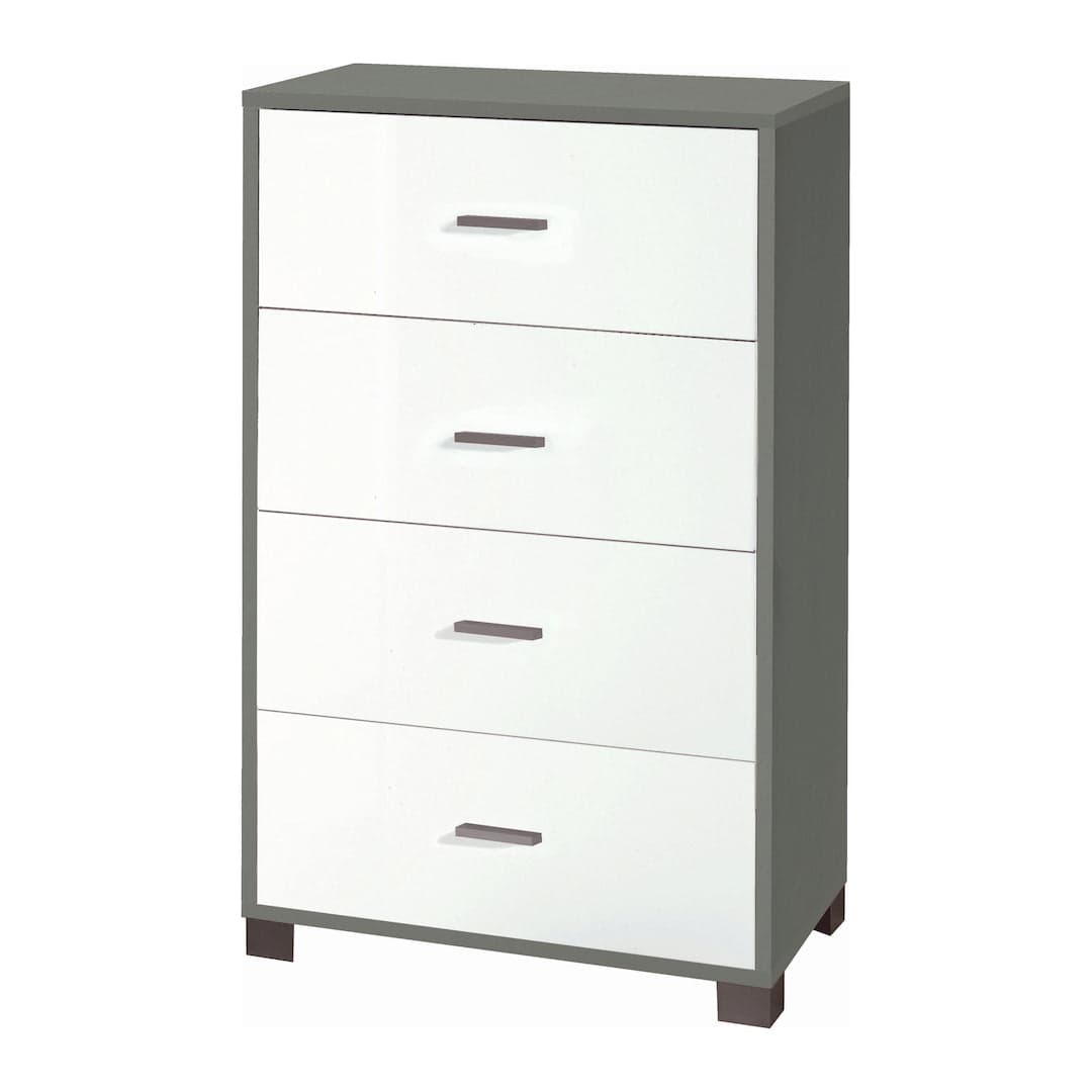Cassettiera a quattro cassetti dal design moderno - 112 x 70 x 41 cm - 55