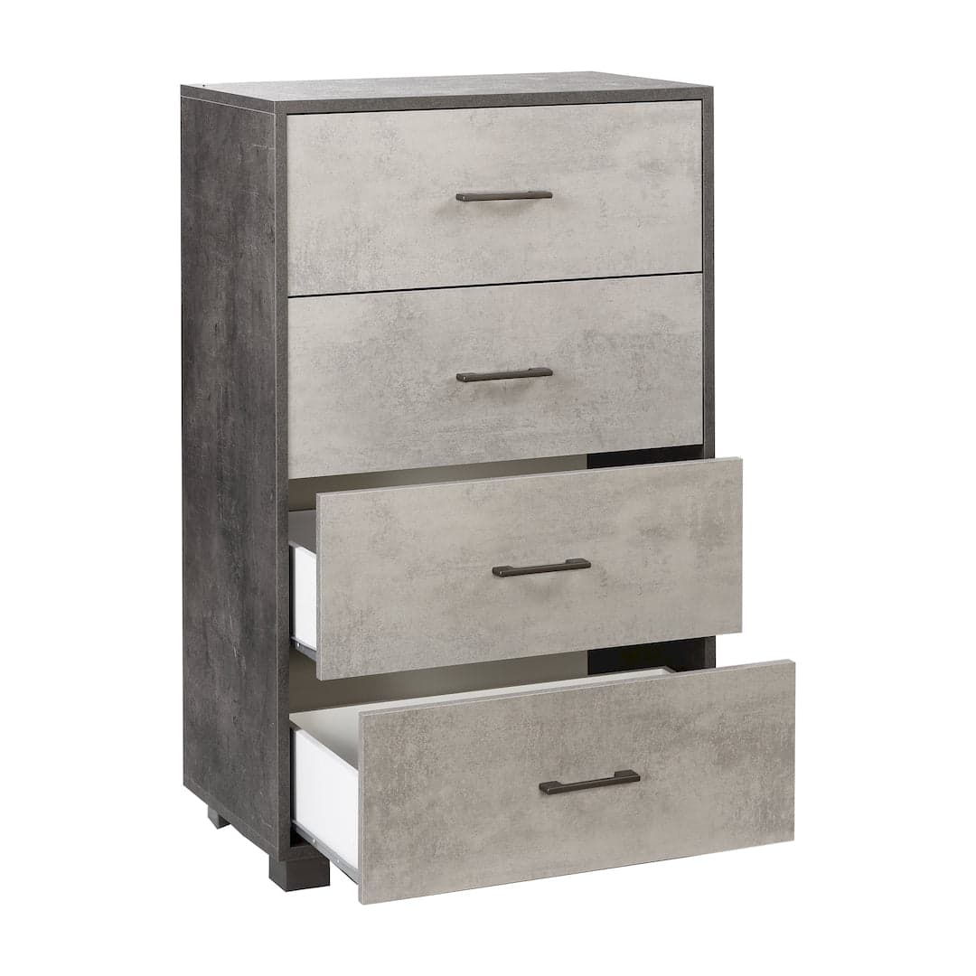 Cassettiera a quattro cassetti dal design moderno - 112 x 70 x 41 cm - 18