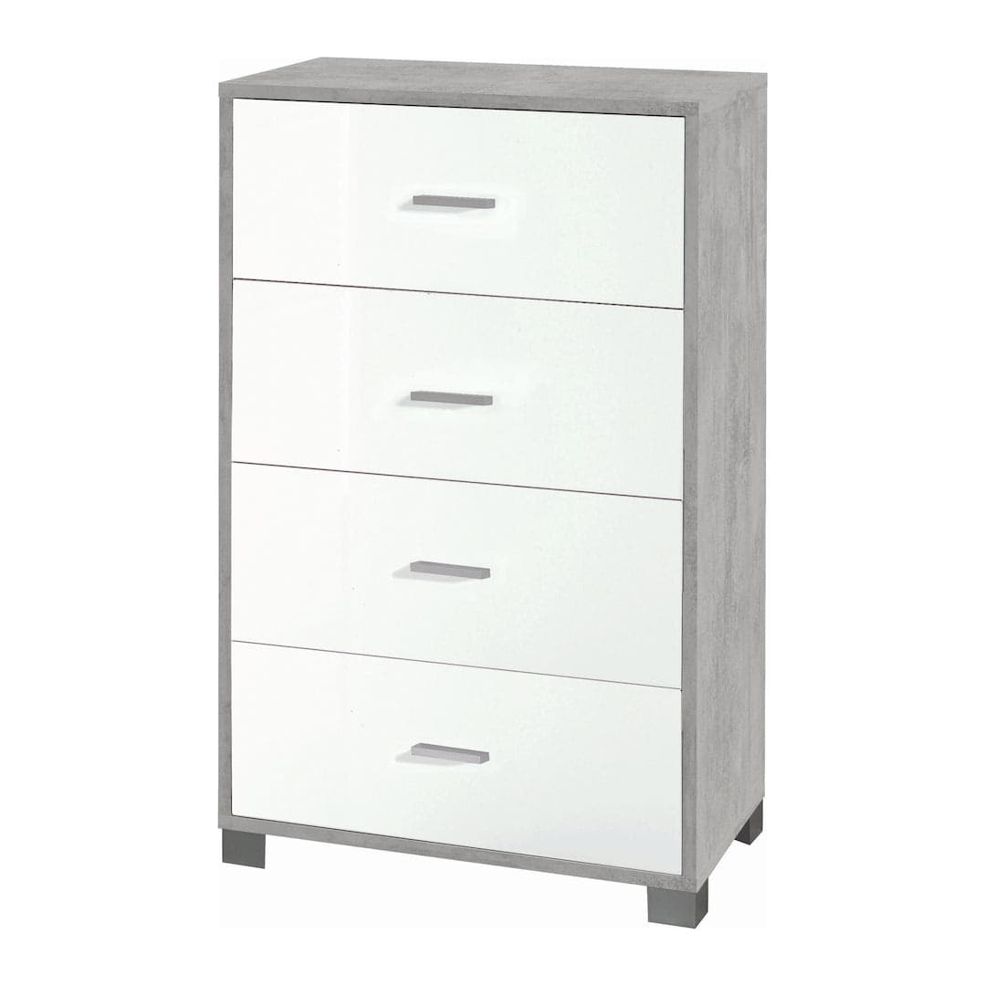 Cassettiera a quattro cassetti dal design moderno - 112 x 70 x 41 cm - 27