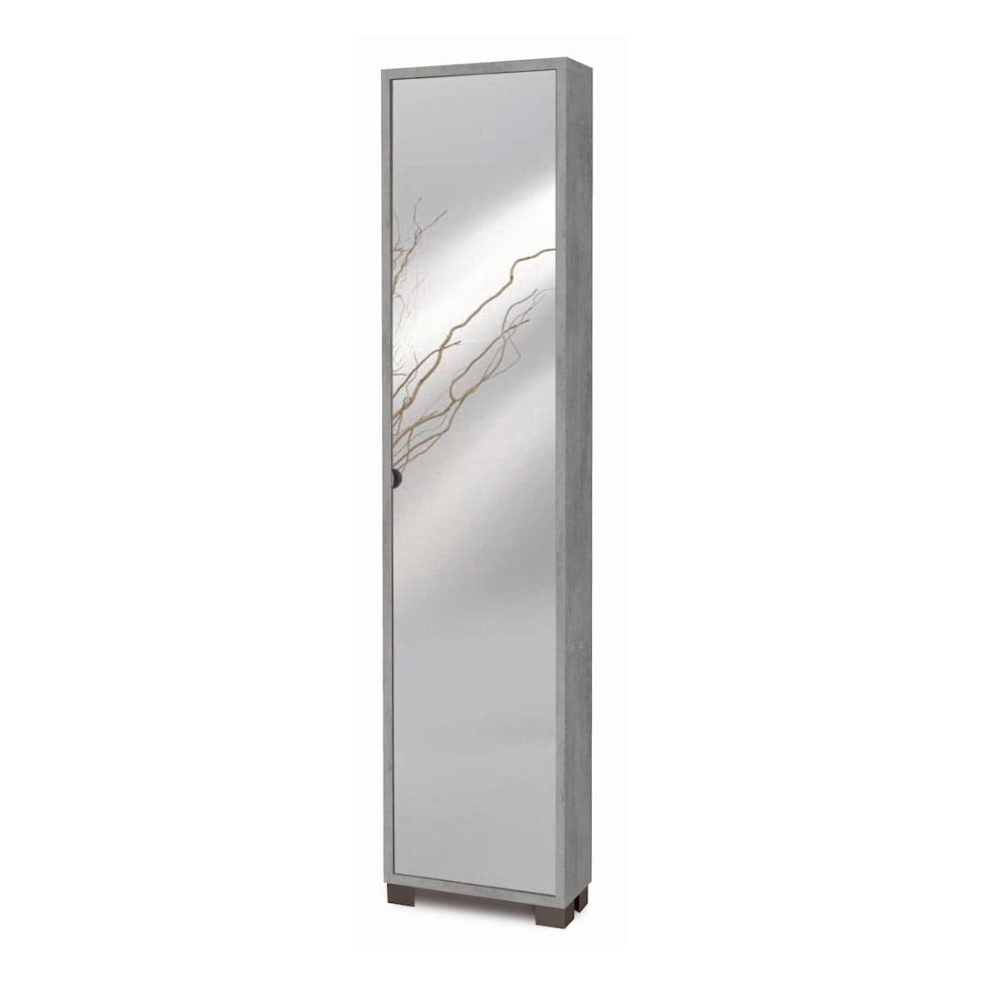 Colonna portascarpe con anta a specchio - 190 x 43 x 18 cm - 14