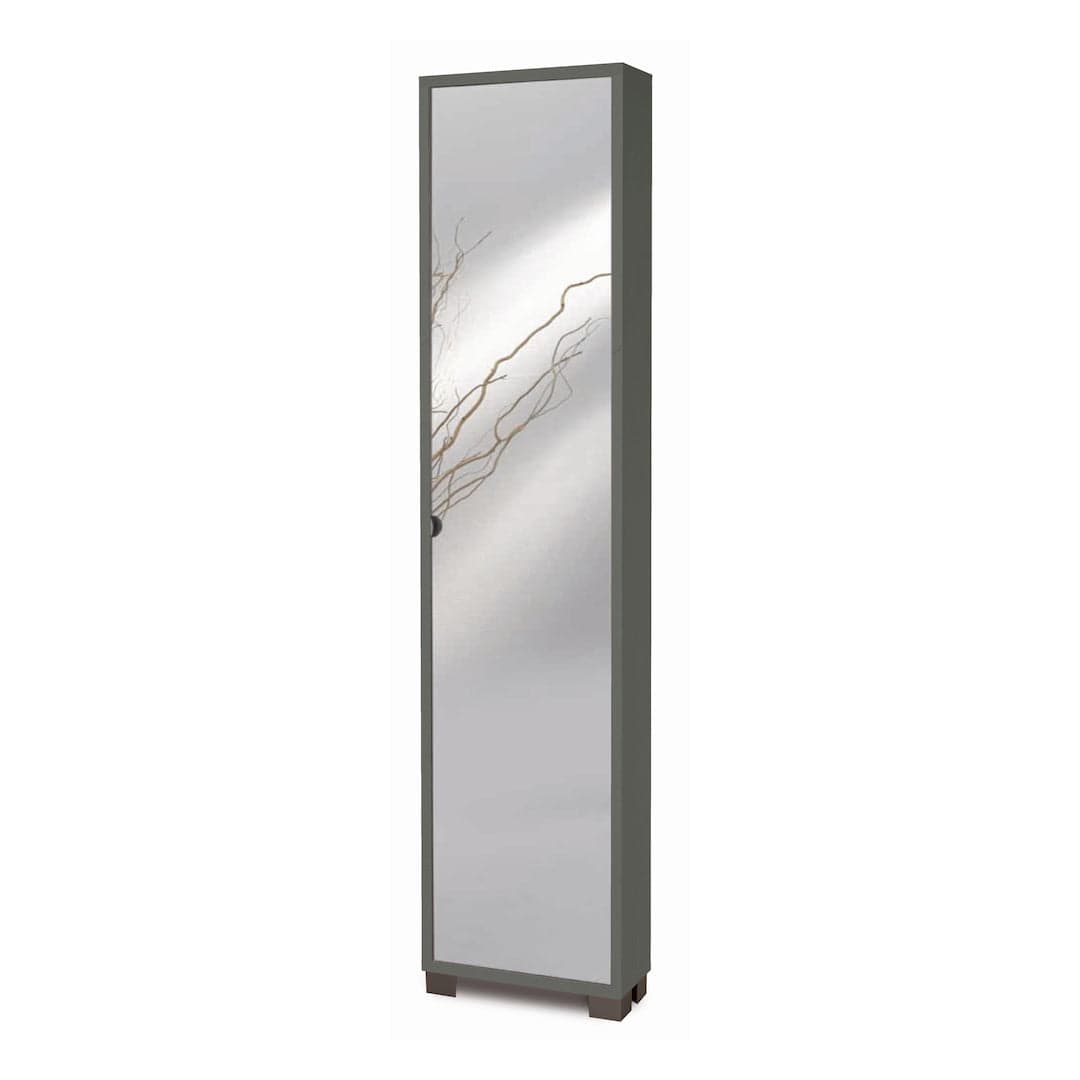 Colonna portascarpe con anta a specchio - 190 x 43 x 18 cm - 18