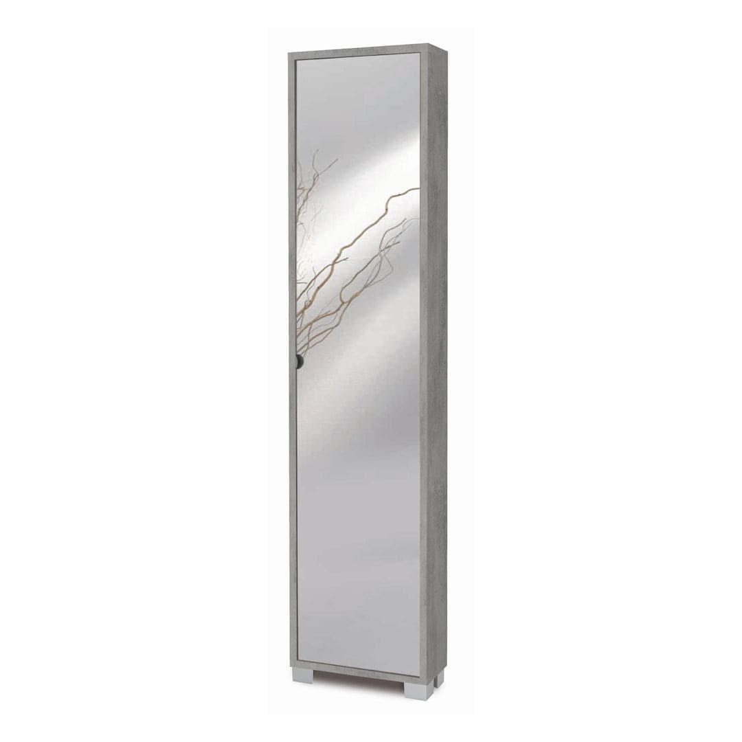 Colonna portascarpe con anta a specchio - 190 x 43 x 18 cm - 3
