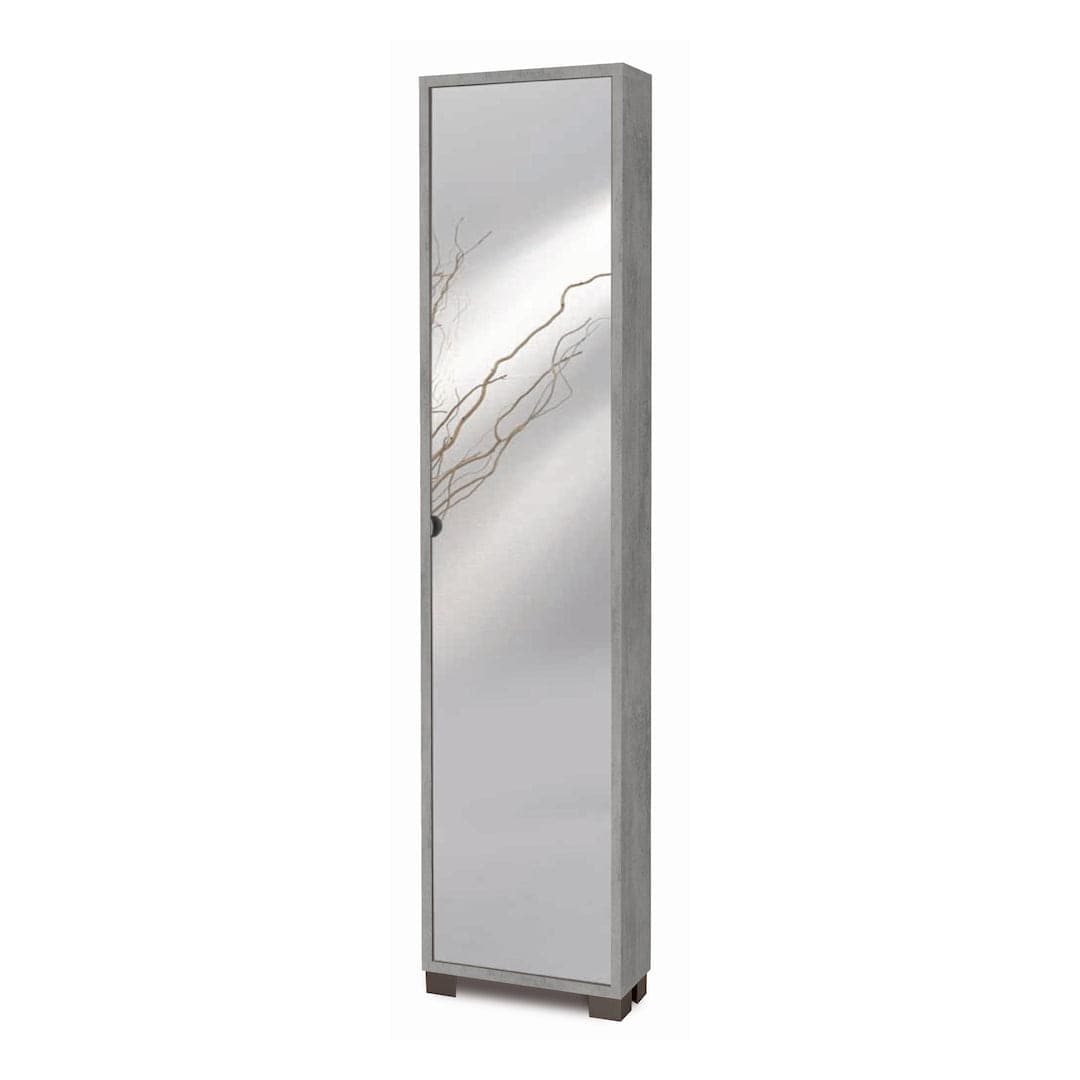 Colonna portascarpe con anta a specchio - 190 x 43 x 18 cm - 4