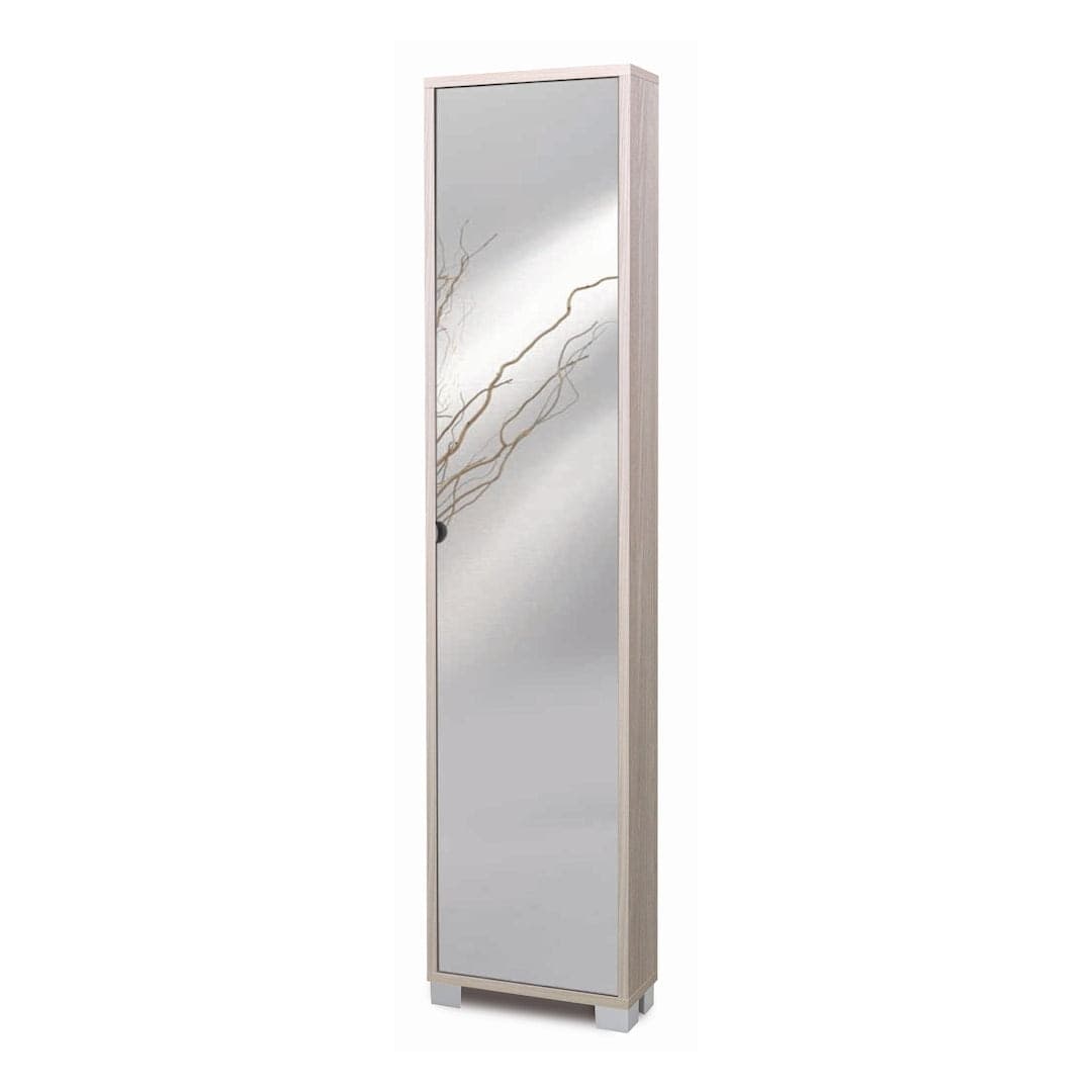Colonna portascarpe con anta a specchio - 190 x 43 x 18 cm - 6