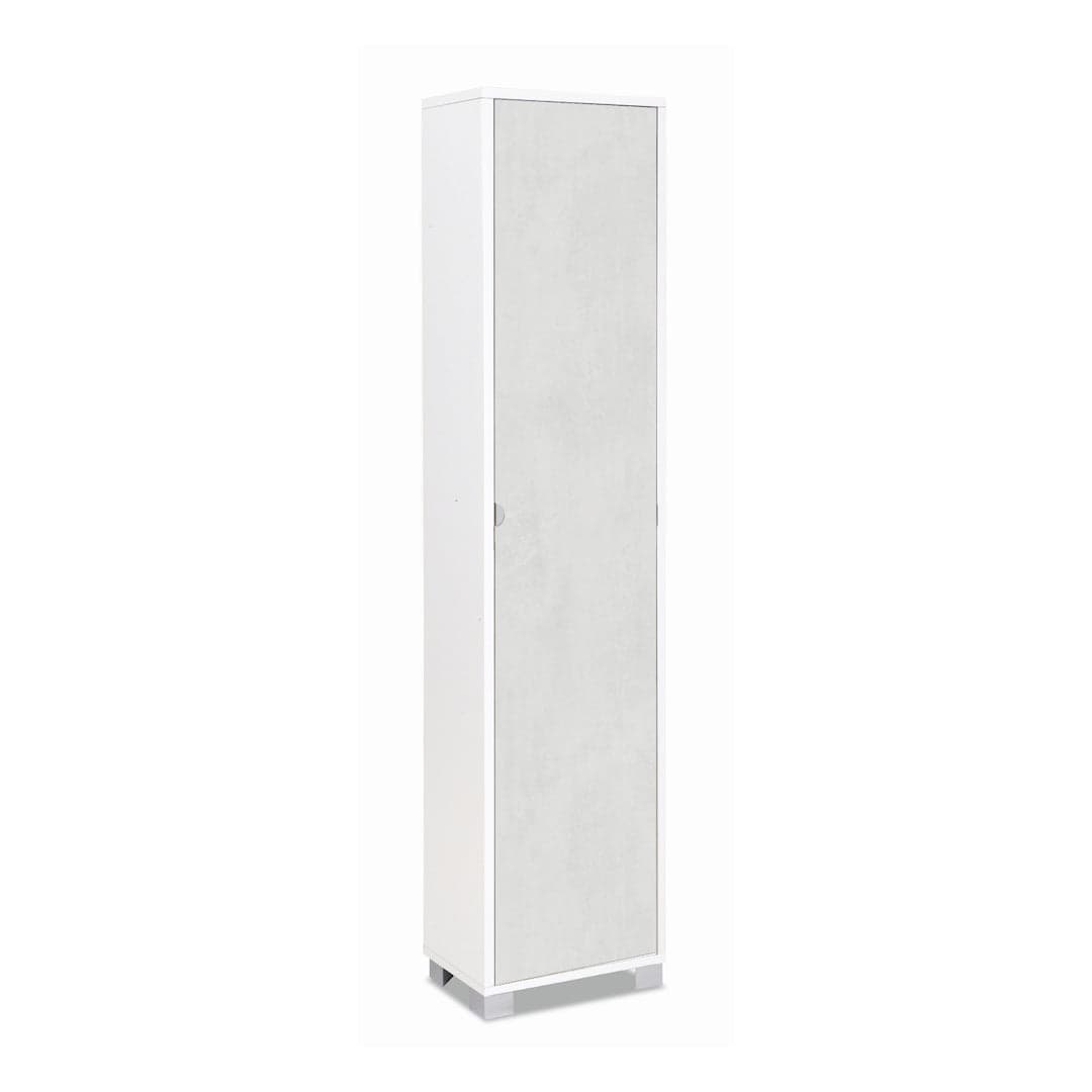 Colonna portascarpe 1 anta con griglie interne - 190 x 43 x 29 cm - 16