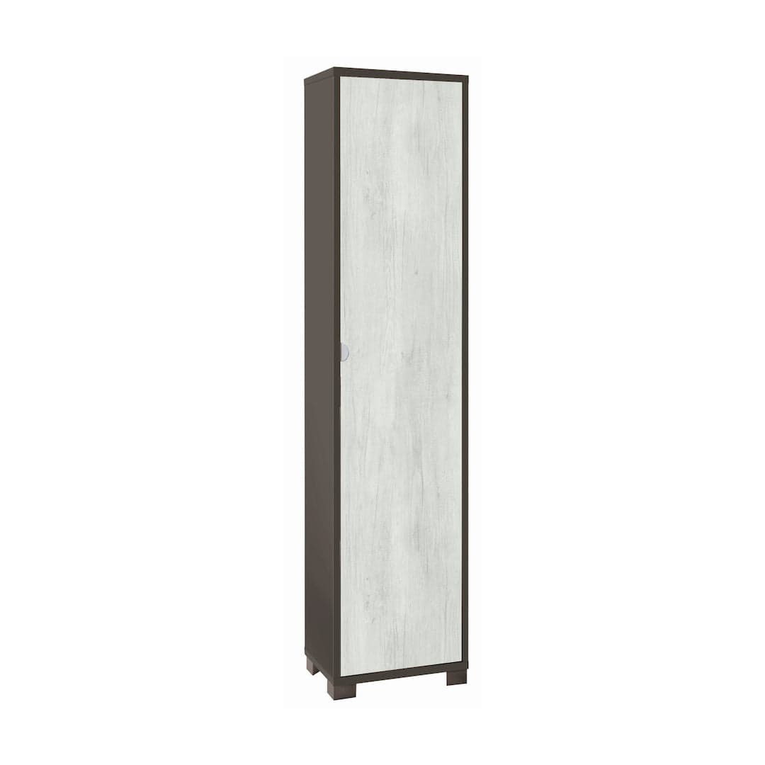 Colonna portascarpe 1 anta con griglie interne - 190 x 43 x 29 cm - 27
