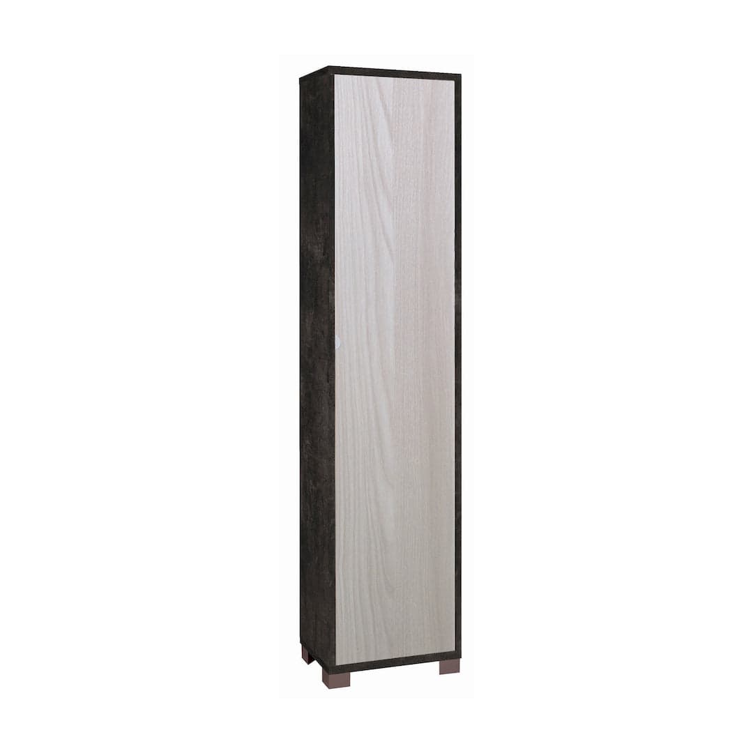 Colonna portascarpe 1 anta con griglie interne - 190 x 43 x 29 cm - 25