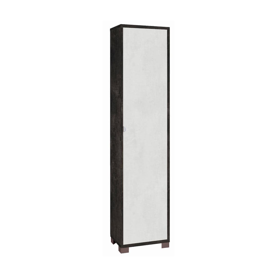 Colonna portascarpe 1 anta con griglie interne - 190 x 43 x 29 cm - 26