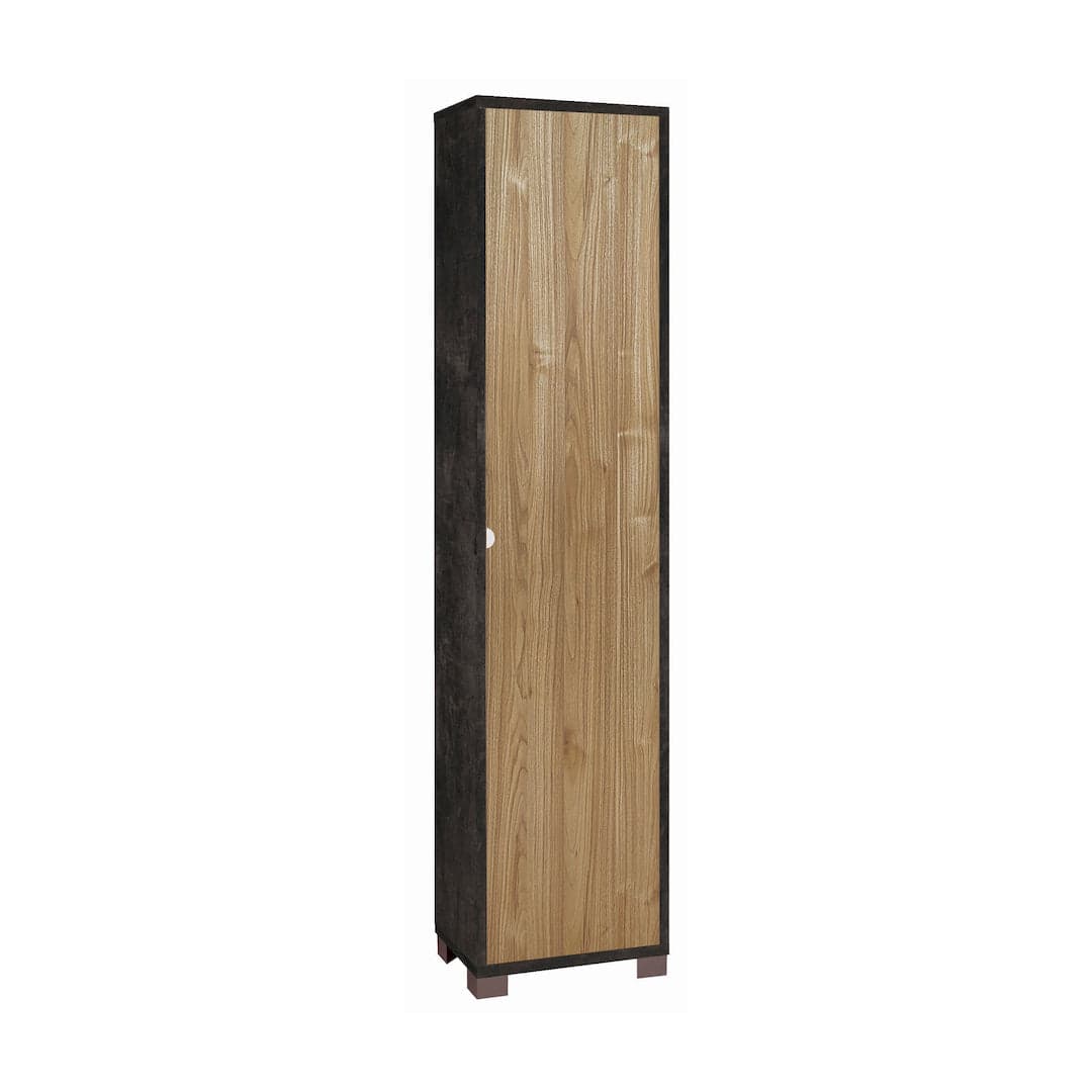 Colonna portascarpe 1 anta con griglie interne - 190 x 43 x 29 cm - 24