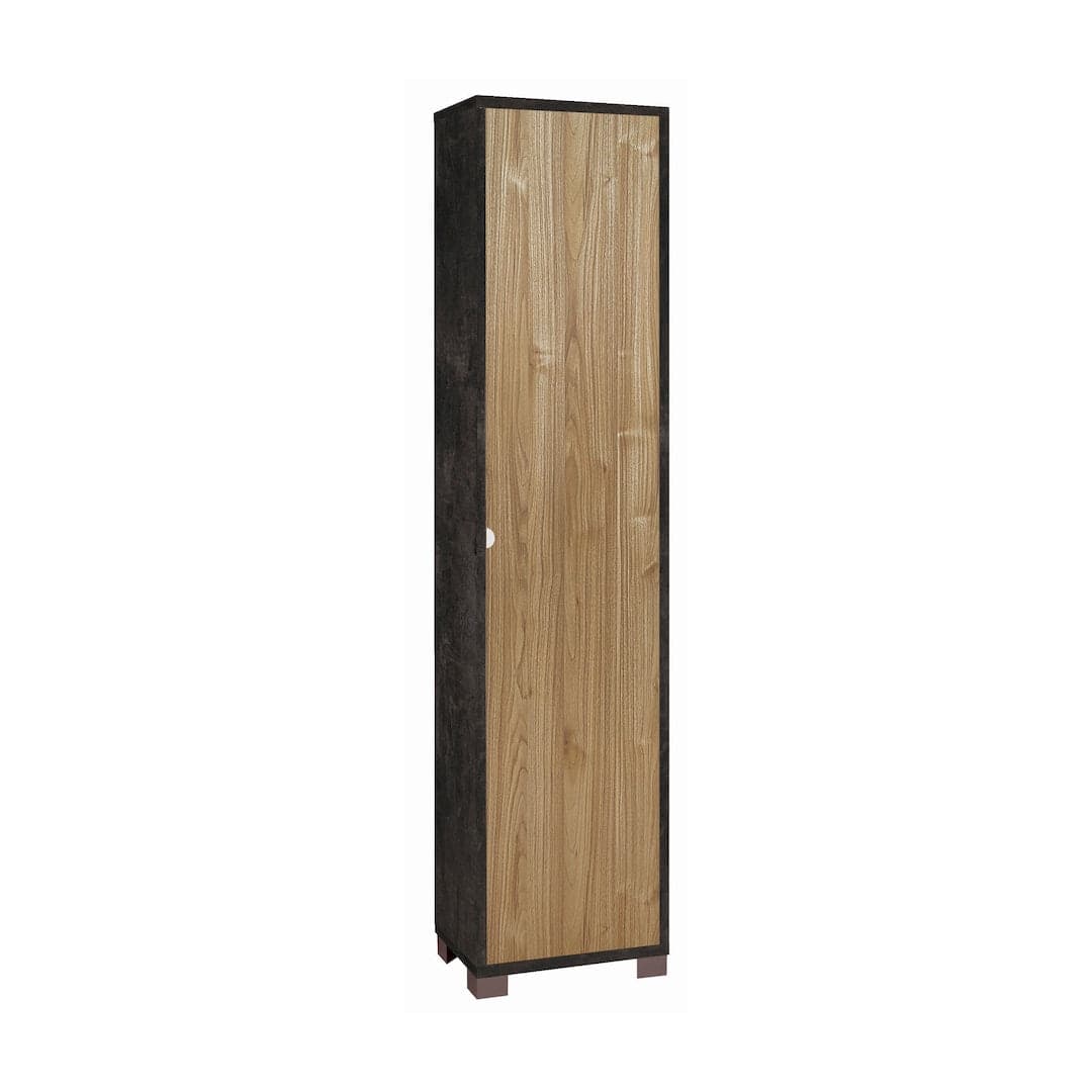 Colonna portascarpe 1 anta con griglie interne - 190 x 43 x 29 cm - 10
