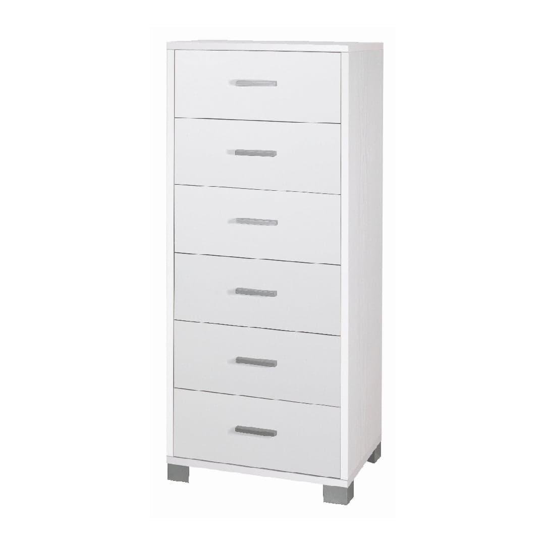 Cassettiera quadrata 6 cassetti con guide metalliche - 124 x 50 x 41 cm - 29