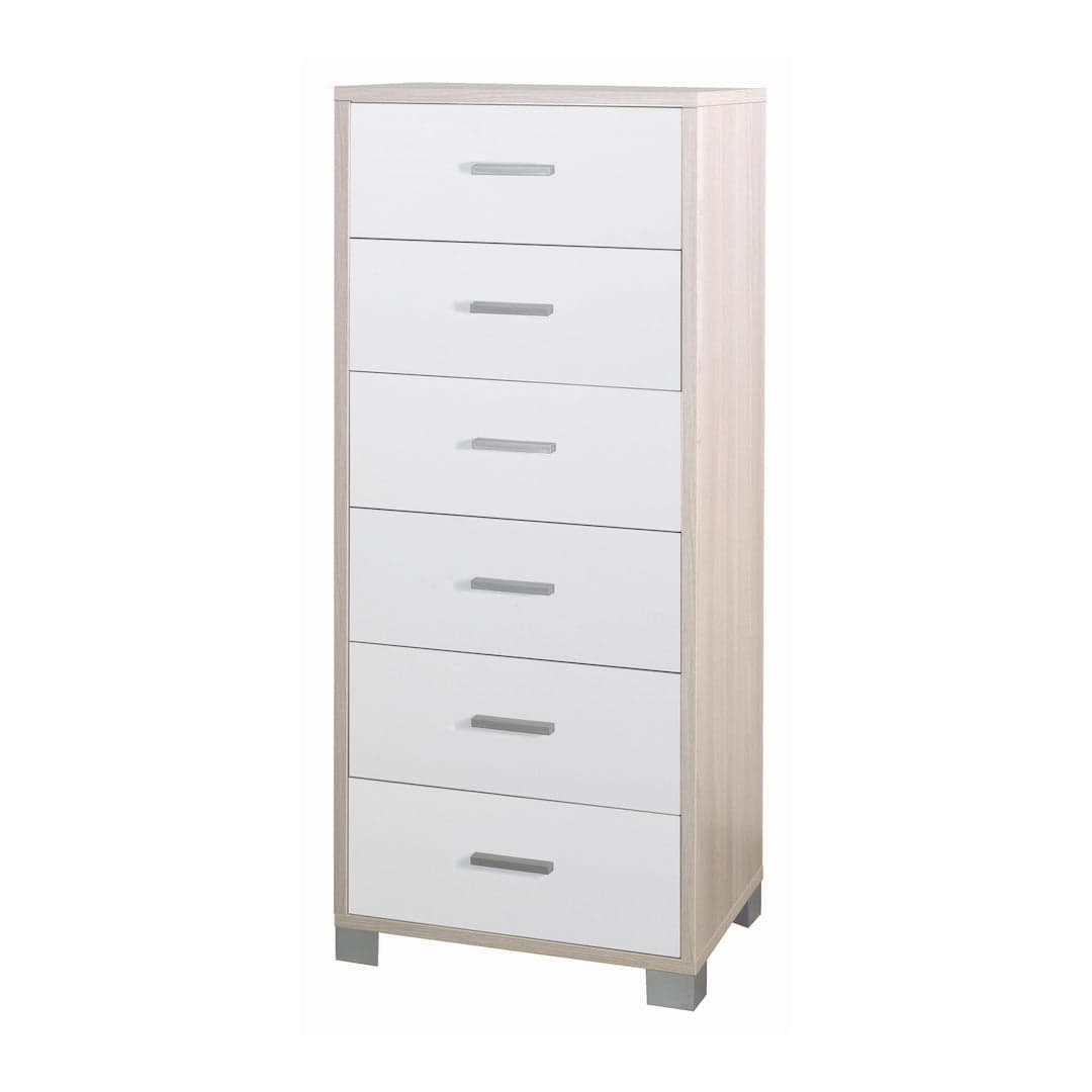Cassettiera quadrata 6 cassetti con guide metalliche - 124 x 50 x 41 cm - 41