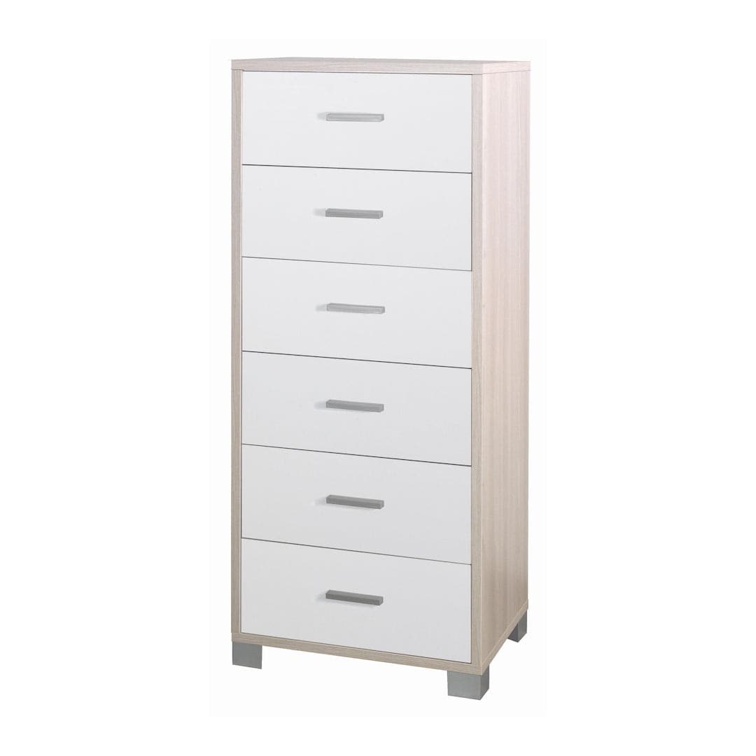 Cassettiera quadrata 6 cassetti con guide metalliche - 124 x 50 x 41 cm - 13