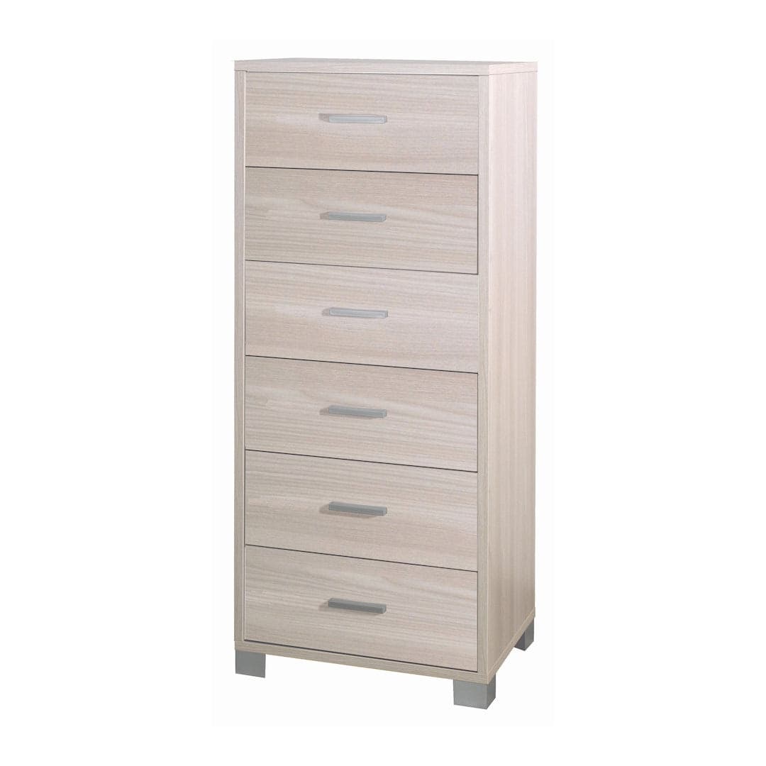 Cassettiera quadrata 6 cassetti con guide metalliche - 124 x 50 x 41 cm - 14