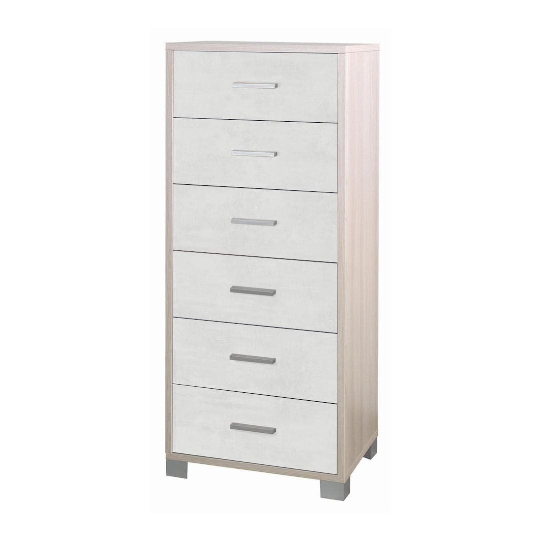 Cassettiera quadrata 6 cassetti con guide metalliche - 124 x 50 x 41 cm - 15