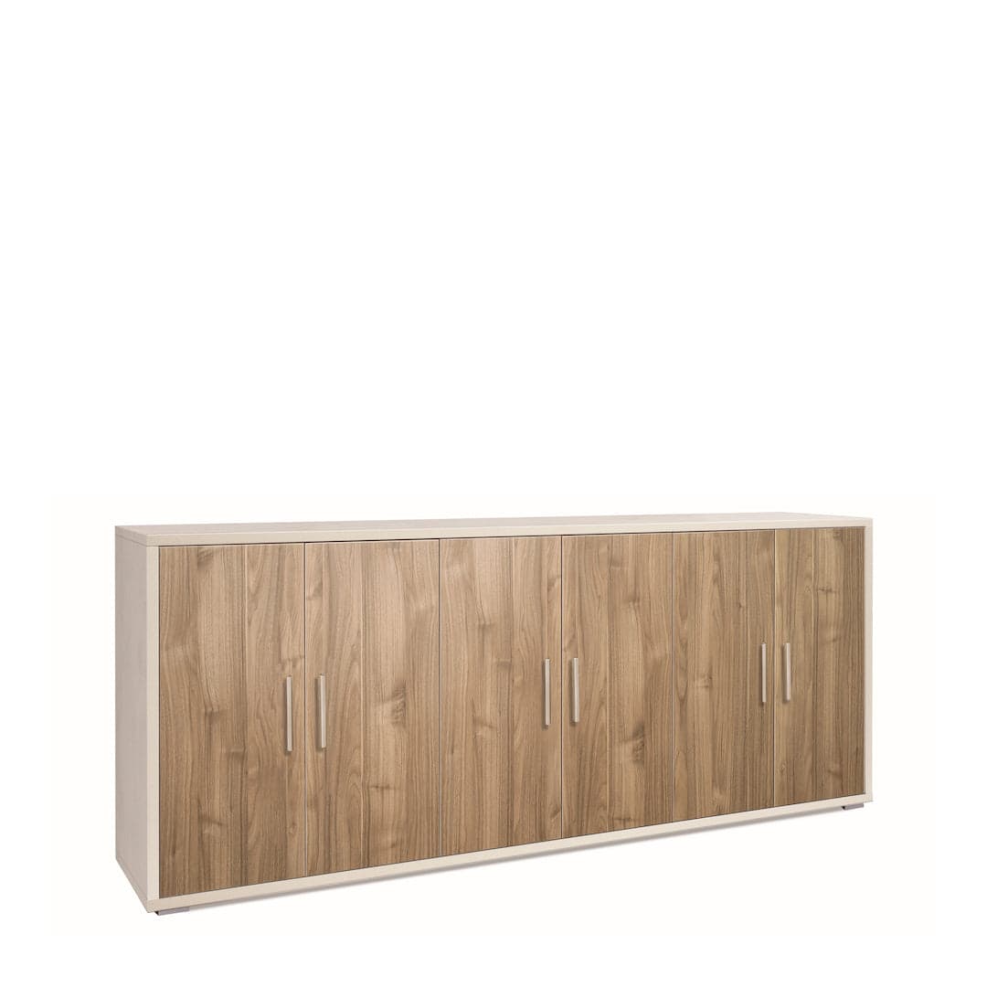 Mobile 6 ante moderno con ripiani regolabili - 84 x 203 x 41 cm - 18