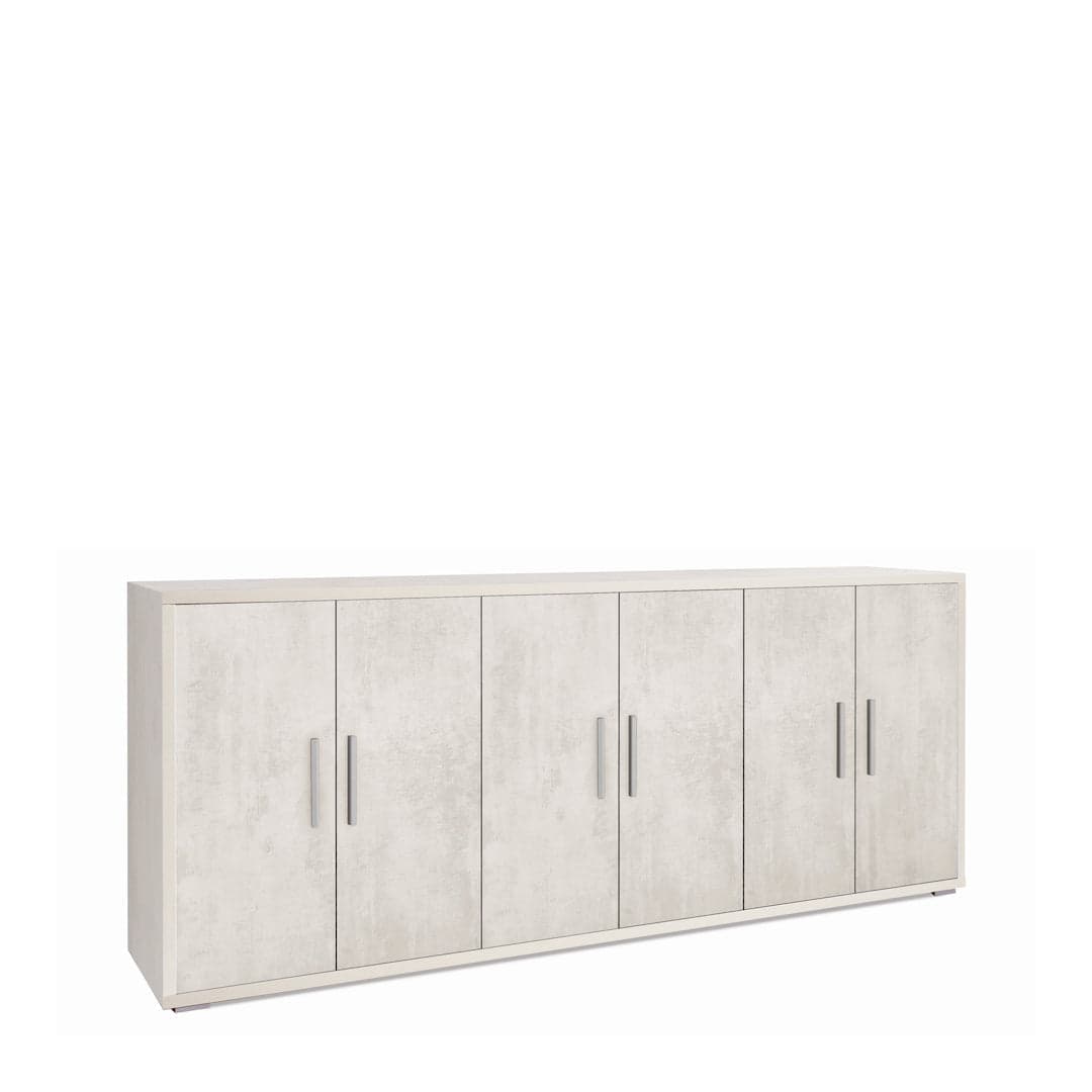 Mobile 6 ante moderno con ripiani regolabili - 84 x 203 x 41 cm - 13