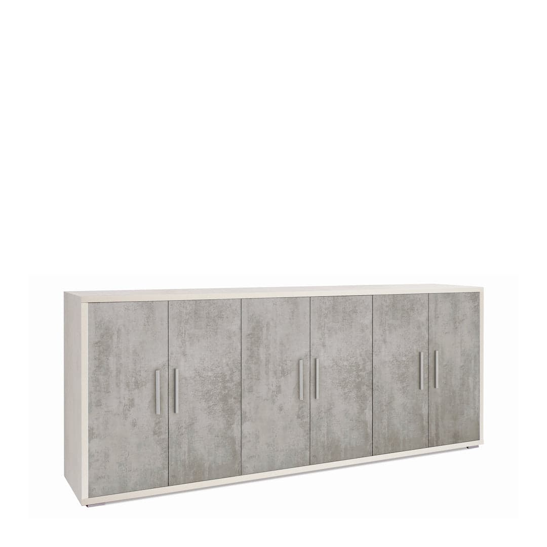 Mobile 6 ante moderno con ripiani regolabili - 84 x 203 x 41 cm - 17