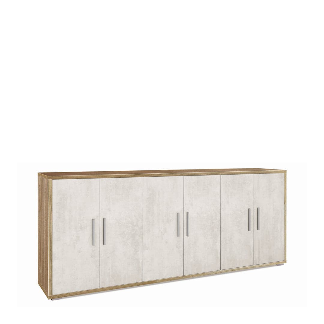 Mobile 6 ante moderno con ripiani regolabili - 84 x 203 x 41 cm - 16