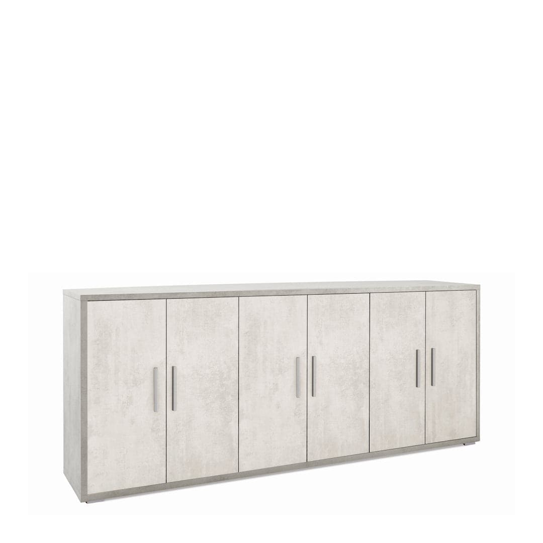 Mobile 6 ante moderno con ripiani regolabili - 84 x 203 x 41 cm - 2