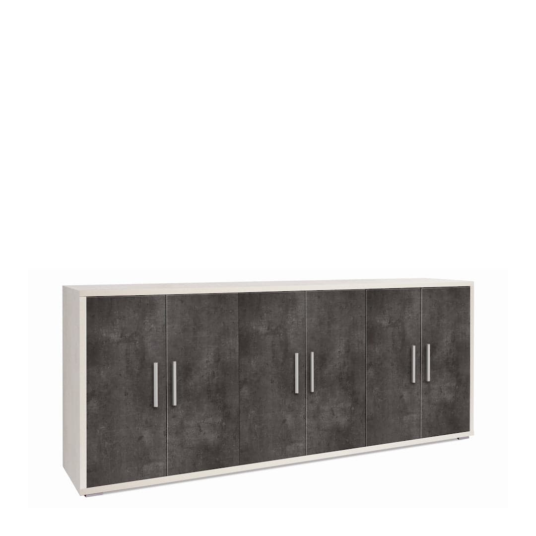 Mobile 6 ante moderno con ripiani regolabili - 84 x 203 x 41 cm - 8
