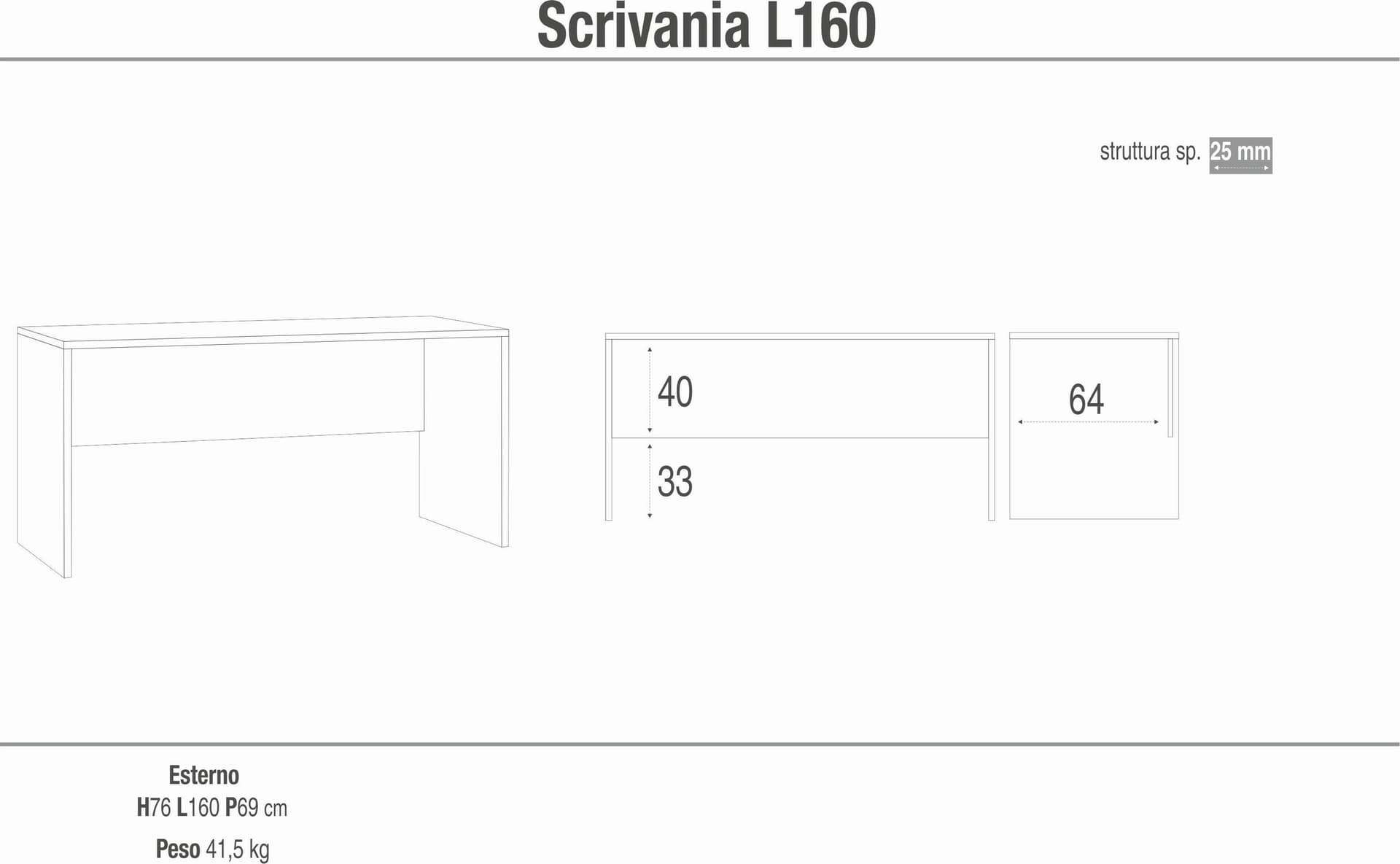 SCRIVANIA L160 KIT DB629K - 4