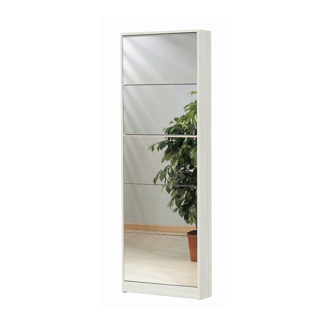 Scarpiera 5 ante a ribalta con specchio - 182 x 62 x 18 cm - 6