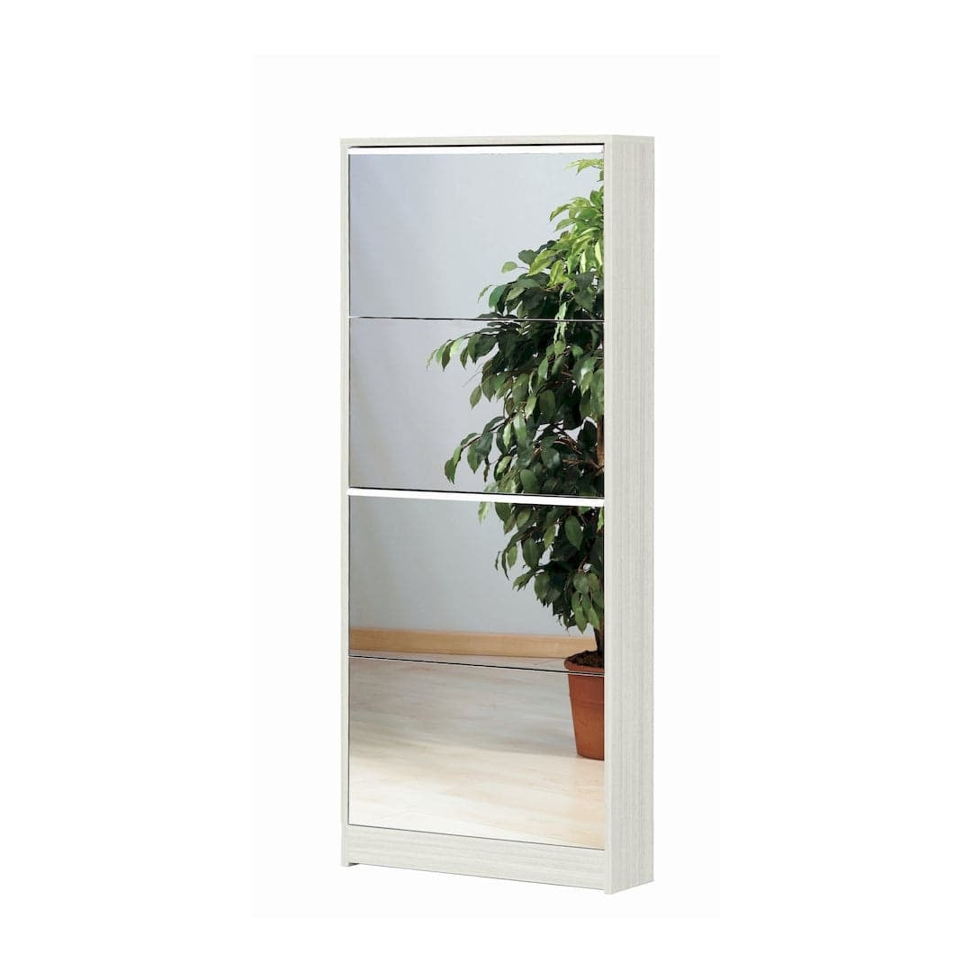 Scarpiera 4 ante a ribalta con specchio - 148 x 62 x 18 cm - 2