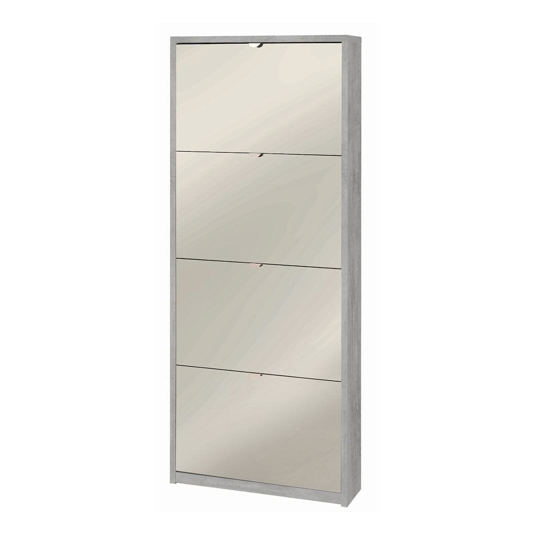 Scarpiera 4 ante a ribalta con specchio - 154 x 63 x 18 cm - 2