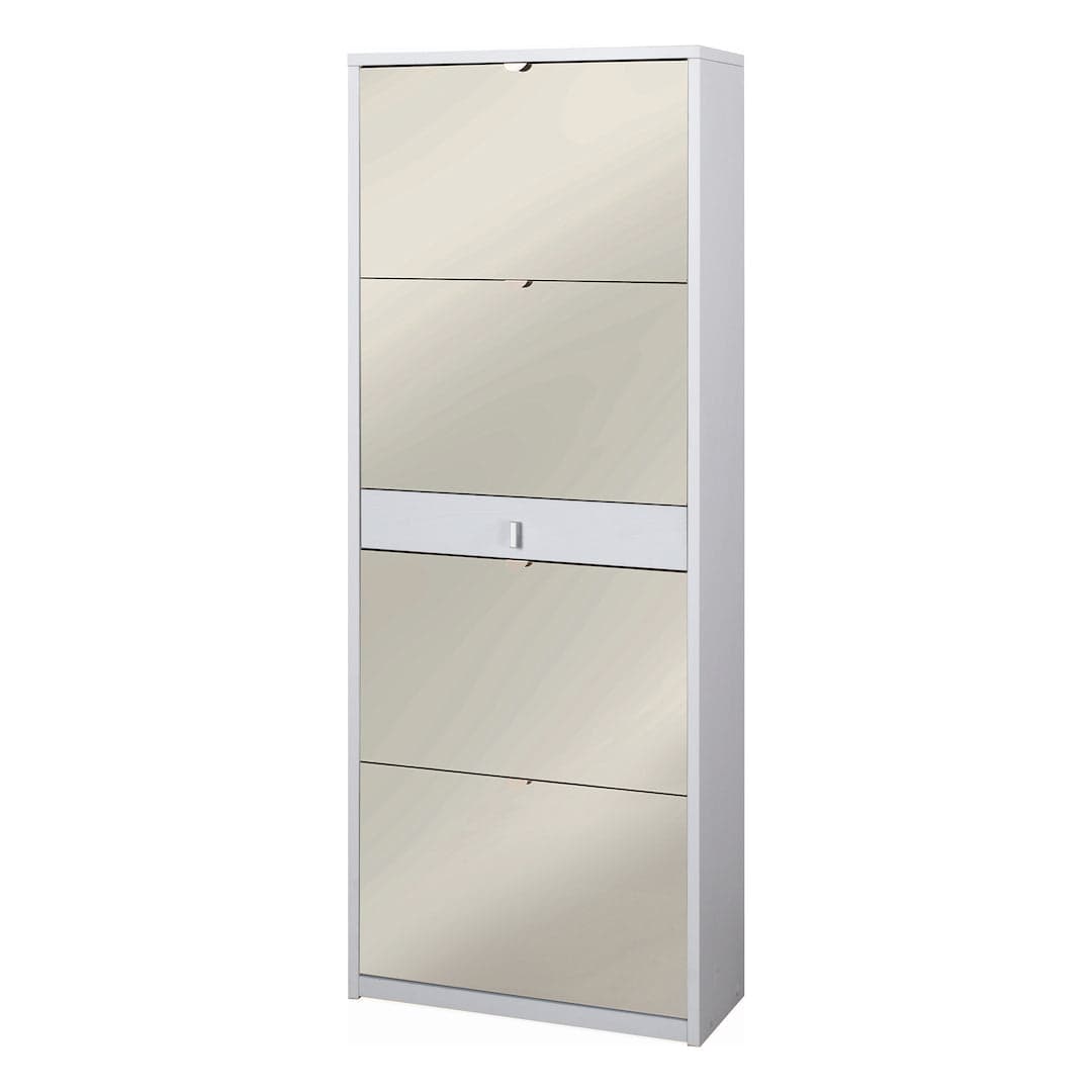 Scarpiera 4 ante a ribalta con specchio e cassetto - 164 x 63 x 29 cm - 7