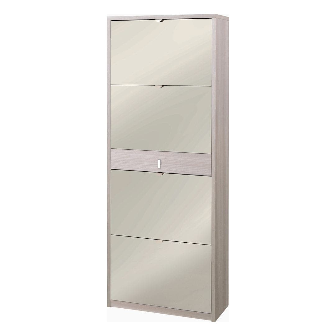Scarpiera 4 ante a ribalta con specchio e cassetto - 164 x 63 x 29 cm - 4
