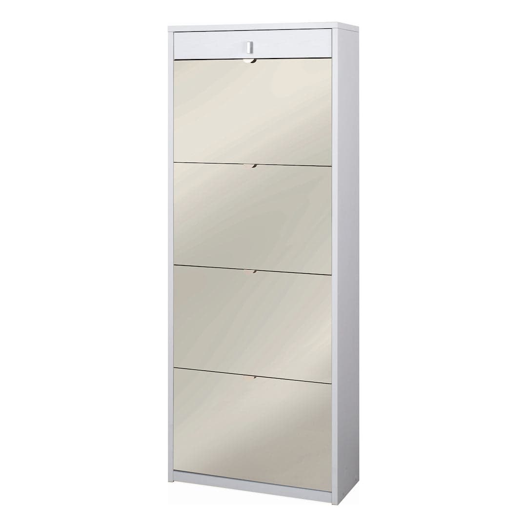 Scarpiera 4 ante a ribalta con specchio e cassetto - 164 x 63 x 29 cm - 7