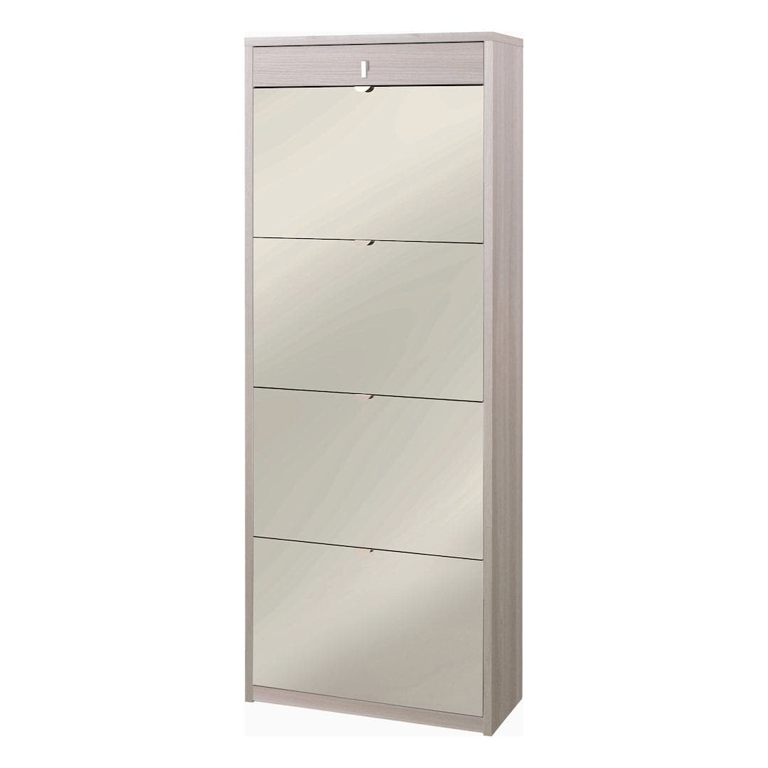 Scarpiera 4 ante a ribalta con specchio e cassetto - 164 x 63 x 29 cm - 4