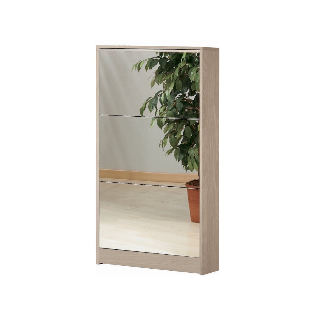 Scarpiera 3 ante a ribalta con specchio - 114 x 62 x 18 cm - 7