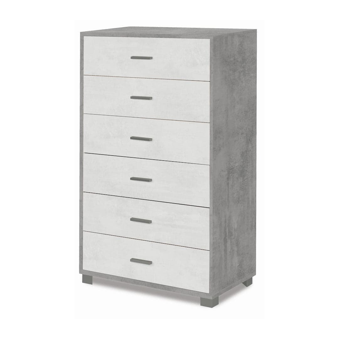 Cassettiera moderna 6 cassetti con ampia capacità – 80x47x124 cm - 27