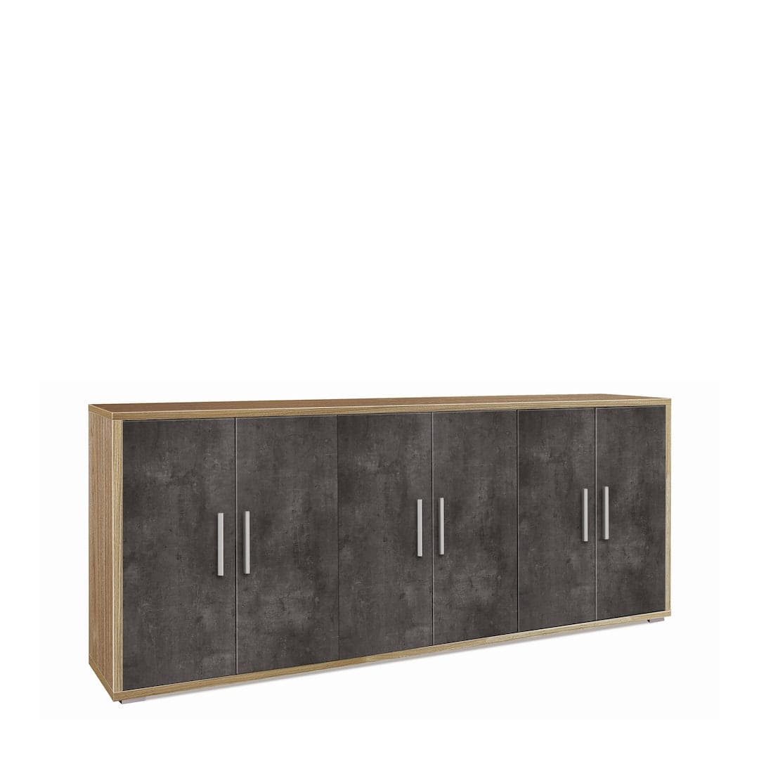 Madia moderna 6 ante con ripiani regolabili e ampia superficie d’appoggio – 203x41x84 cm - 3