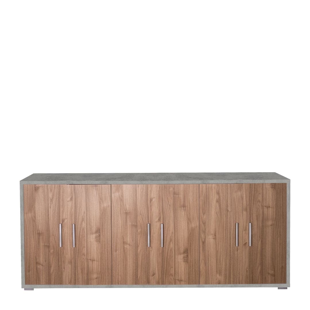 Madia moderna 6 ante con ripiani regolabili e ampia superficie d’appoggio – 203x41x84 cm - 10