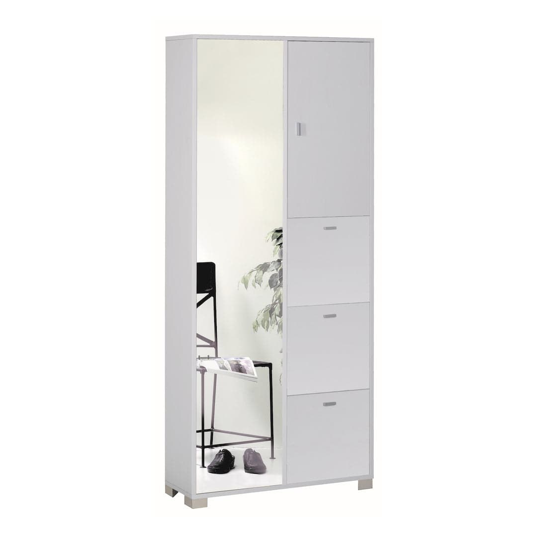 Armadio multifunzione 5 ante con scarpiera e anta a specchio – 83x29x190 cm - 6